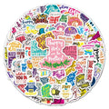 100pcs Cartoon Inspirational Love English Words Notebook Diary Luggage Laptop Happy Thanks Decoration Graffiti Stickers Label