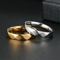Diamond-Faced 4mm Stainless Steel Ring Elegant Personalized Couple Jewelry Accessory From Europe and America Fashion Rings
