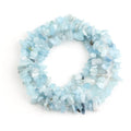 Wholesale Aquamarine Jewelry Making Crafts Tumbled Chips Stone Irregular Shaped Natural Aquamarine Loose Beads 33"