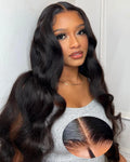 No Glue Lace Wig Ready to Wear and Go Human Hair Wigs Natural Color Pre Bleached and Plucked Lace Brazilian Glueless Wigs