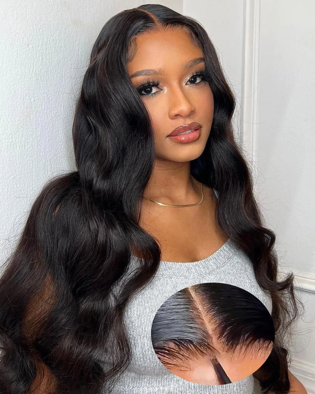 No Glue Lace Wig Ready to Wear and Go Human Hair Wigs Natural Color Pre Bleached and Plucked Lace Brazilian Glueless Wigs