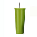 sublimation frosted tumbler with straw pink stainless steal straws Custom LOGO MegaBDM