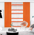 Hot Sale Orange  Color Middle Eastern Living Room Jacquard Curtains Cheap Ready Made Polyester Curtains