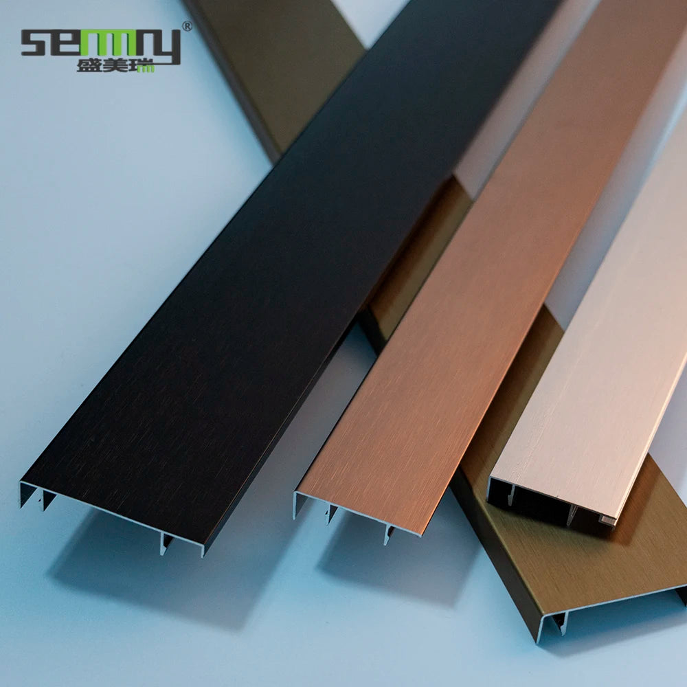 Fast Delivery Free Sample Beautiful Colors Aluminium Profile Brushed Aluminum Alloy Baseboard Wall Skirting Board