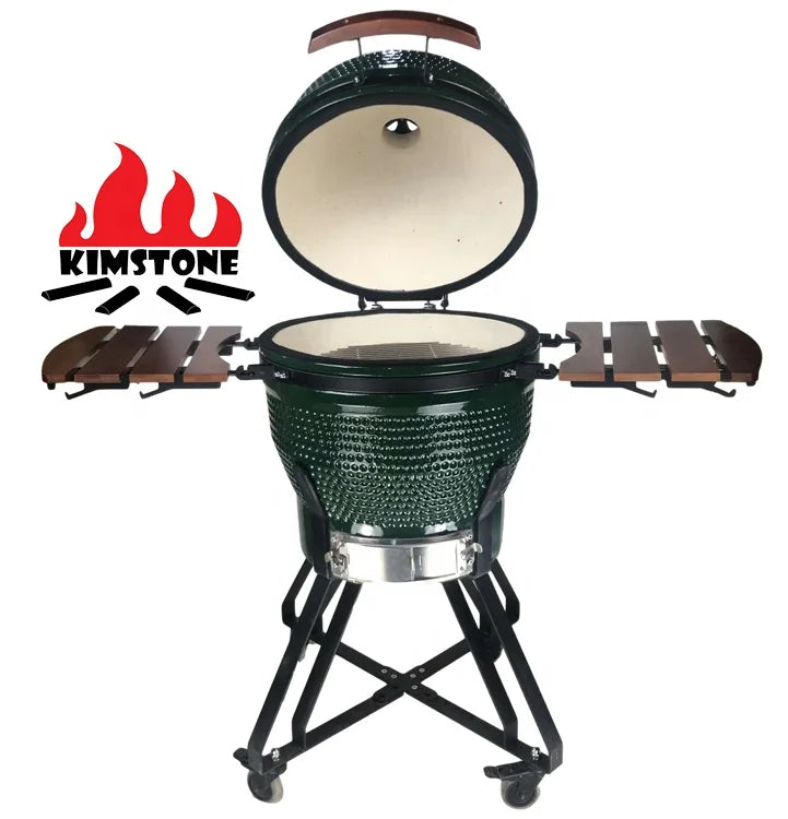 KIMSTONE Xl 22 Inch Ceramic Charcoal Griller Expert Grill Kamado Pellet Grill Parilla Grill Bbq Smoker Lifestyle Barbecue Inox