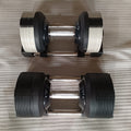 Wholesale 32KG Adjustable Dumbbell 1KG Increment Free Weights Chrome Coated Dumbbells
