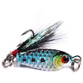 Real Factory Price VIB Bait ABS FreshWater Fishing Lure 5.2g 2.5cm Mini Fishing Spoon  with Feather Hook for River & Lake