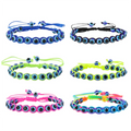 YK New Handmade Woven Braided Cheap Blue Evil Eyes Bracelet
