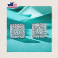 Newly Arrived S925 Silver Rhodium Plated Stud Earrings VVS GRA Certified Moissanite Diamonds Screw Back for Anniversary