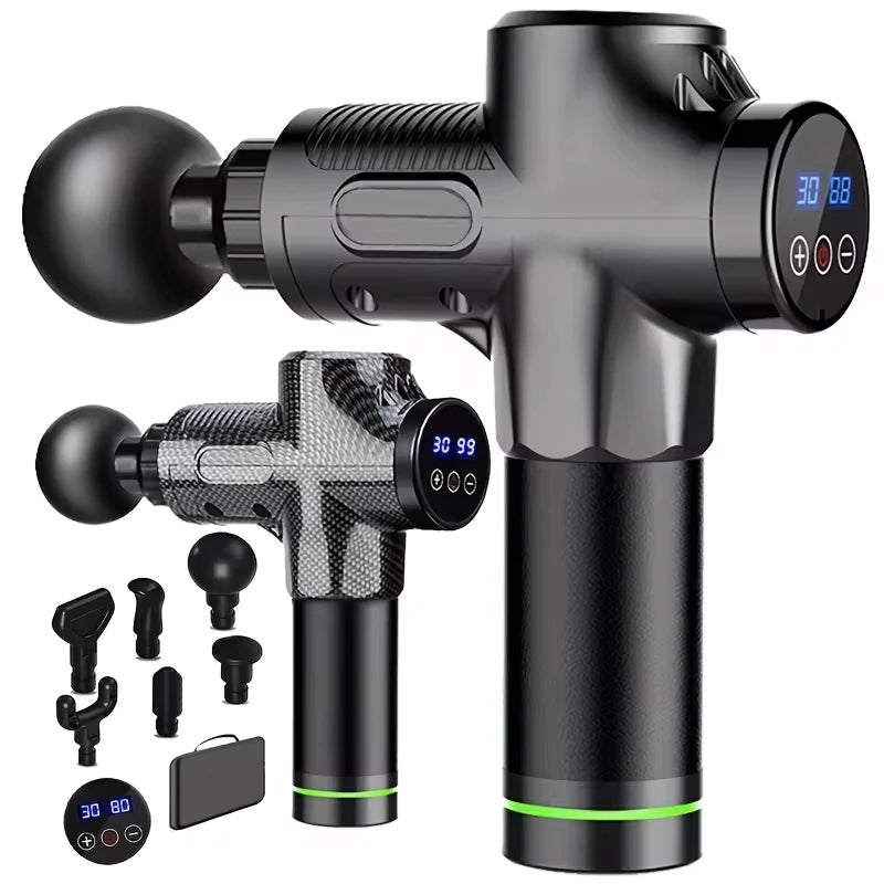 Wholesale Cheap 30 Speed Massage Product Gun Carbon Color Cordless Fitness Smart Hit Muscle Massage Fascia Gun