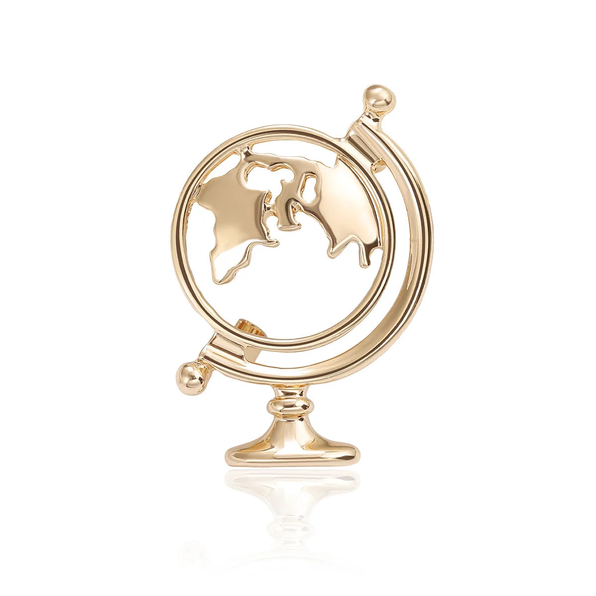 Hot Selling Fashionable Gold and Silver Globe Alloy Brooch for Parties Gifts Engagements