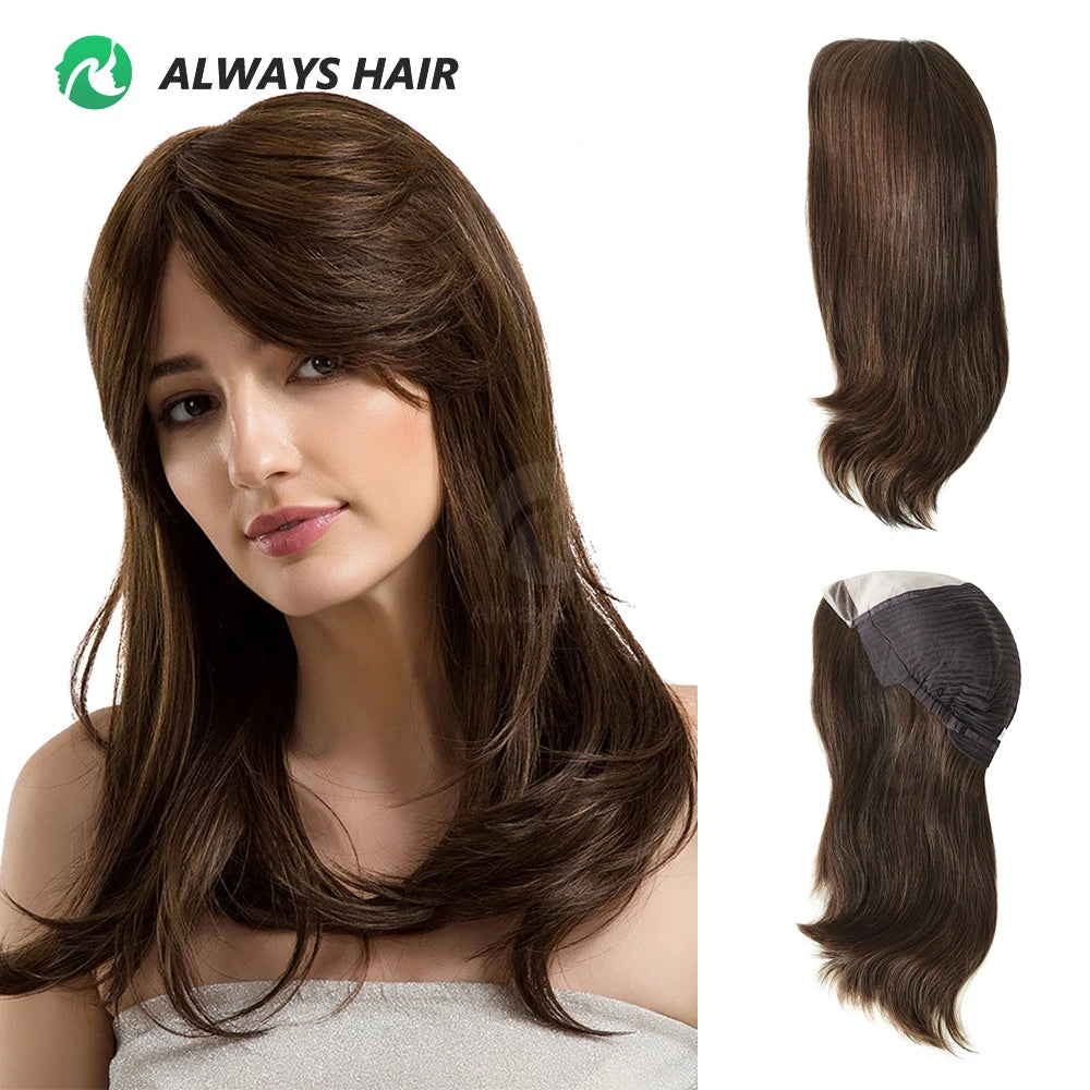 MT11- Wholesale Human Hair Lace Front Wigs 14.5" Natural Straight Chinese Cuticle Remy Hair Mono Top Tsingtaowigs