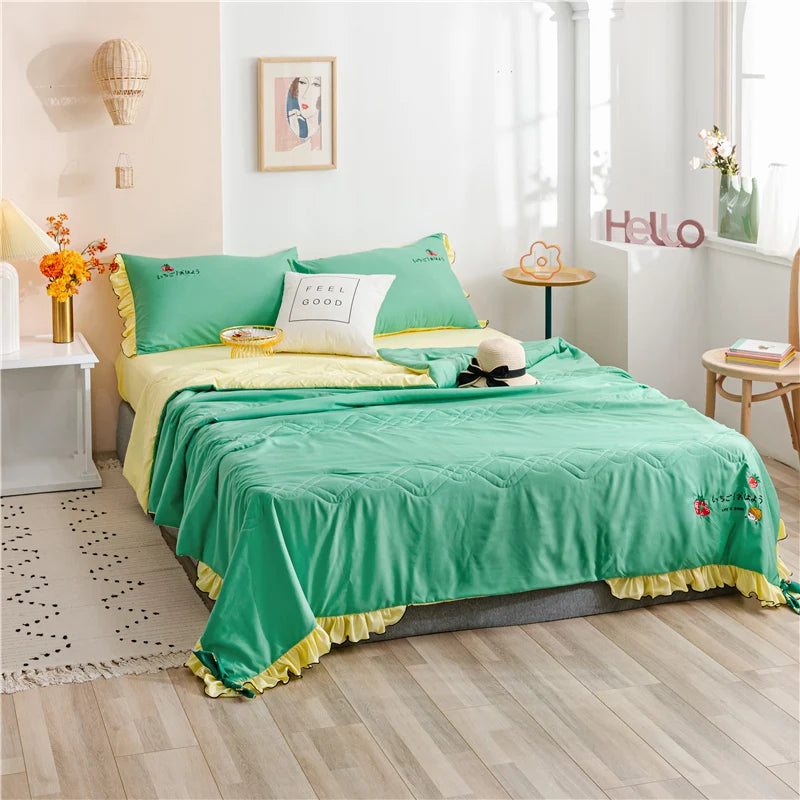 Air Conditioningquilt Mulberry Quilt Seamless Cotton Bedding Set