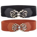 Korean Vintage Fashion Wide Elastic Belt for Ladies Simple Waist Seal Custom Stretchable Polyester Alloy for Dress Decoration