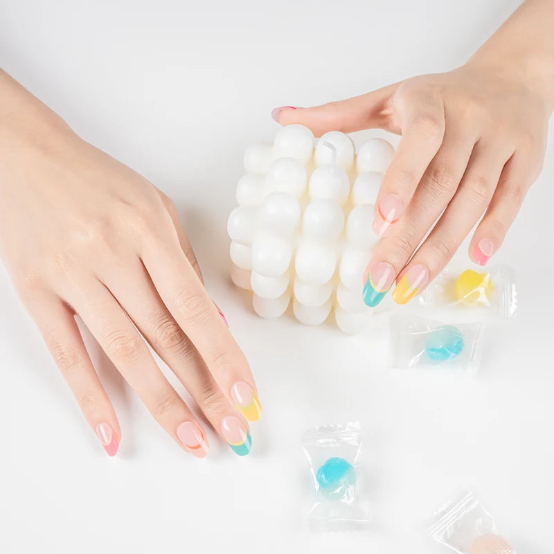2026 Wholesale Water Base UV Gel Nail Stickers DIY French LED UV Nail Art Wraps