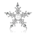 DRAL1024 Fashion Snowflake Brooch With Pearl Women Gold Brooch Jewelry Wholesale