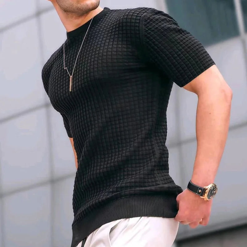 King Mcgreen Star Quick Dry Short Sleeve Plain T Shirt Men Sport T-shirts US Size Custom Blank Soft Polyester Spandex Tops