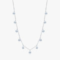 925 Sterling Silver Luxury Wedding Engagement Fine Jewelry Sparkle Pear Cut Elegant Charms Chokers Necklace for Women