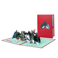 New Creative Festive Gift Christmas Happy 3D Pop up Christmas Greeting Card