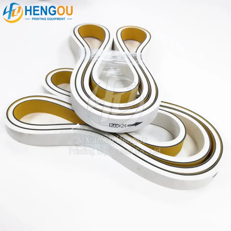 Best Quality W8-P 1200*24 ECG Belt for Folder Gluer Machine Feeder. Size: 24mm (w) X 8mm (T) X 1200mm