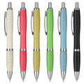 Wholesale Design Retractable Wheat Straw Pen Recycled Eco Friendly Wheat Straw Material Custom Logo Pen Promotional Gifts EP002