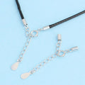 925 Sterling Silver Leather Cord End Clasps Connectors Lobster Clasp End Caps Extender Chain for Jewelry Findings Components
