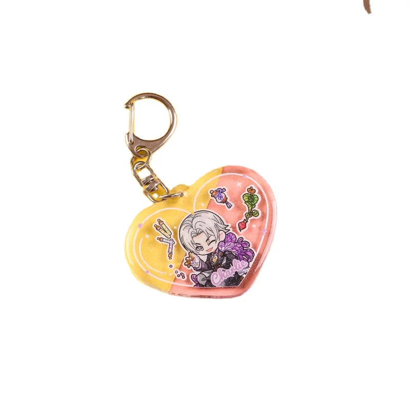 Custom Printed Digital Photo Irregular Shape Acrylic Waterproof Keyring Glitter Key Tag Plastic Keychains with Engraving