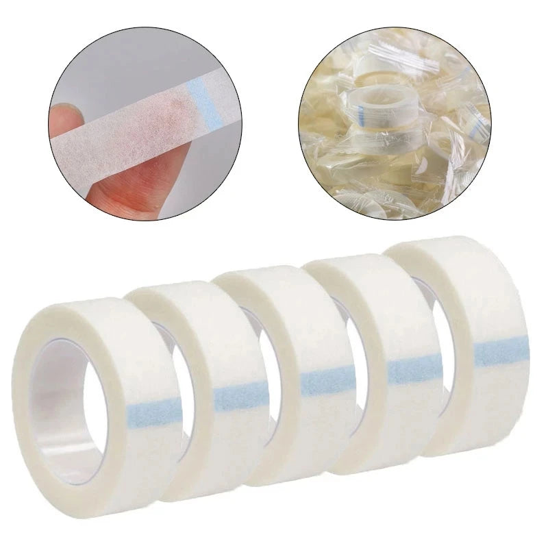 Eyelash Tape 9m Eyelash Extension Paper Tape Breathable Non-woven Cloth Adhesive Patches Under Eye Pad Individually Wrap