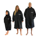 Wholesale Custom Logo Kids Black Waterproof Swim Parka Jacket Surf Dry Changing Robe Poncho Coat Adults