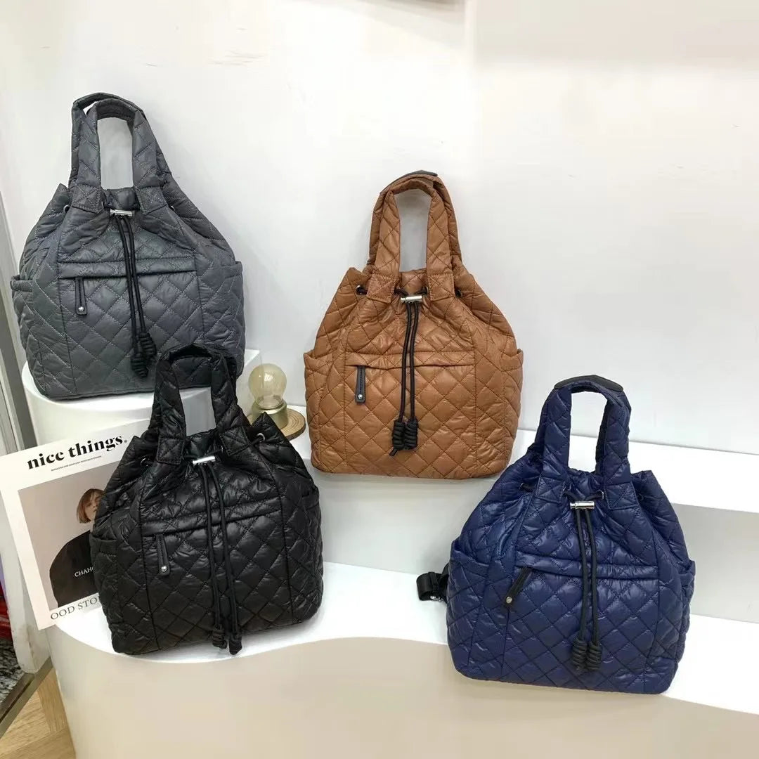 Fashion Shoulder Portable Multi-functional Large Capacity  Purses and  Handbags  Women' Crossbody Bag   Rhombus Puffer Tote Bag