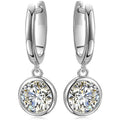 Simple Design Jewelry 2ct VVS1 D Color White Gold 925 Sterling Silver Drop Earrings for Women Luxury Jewelry Gift