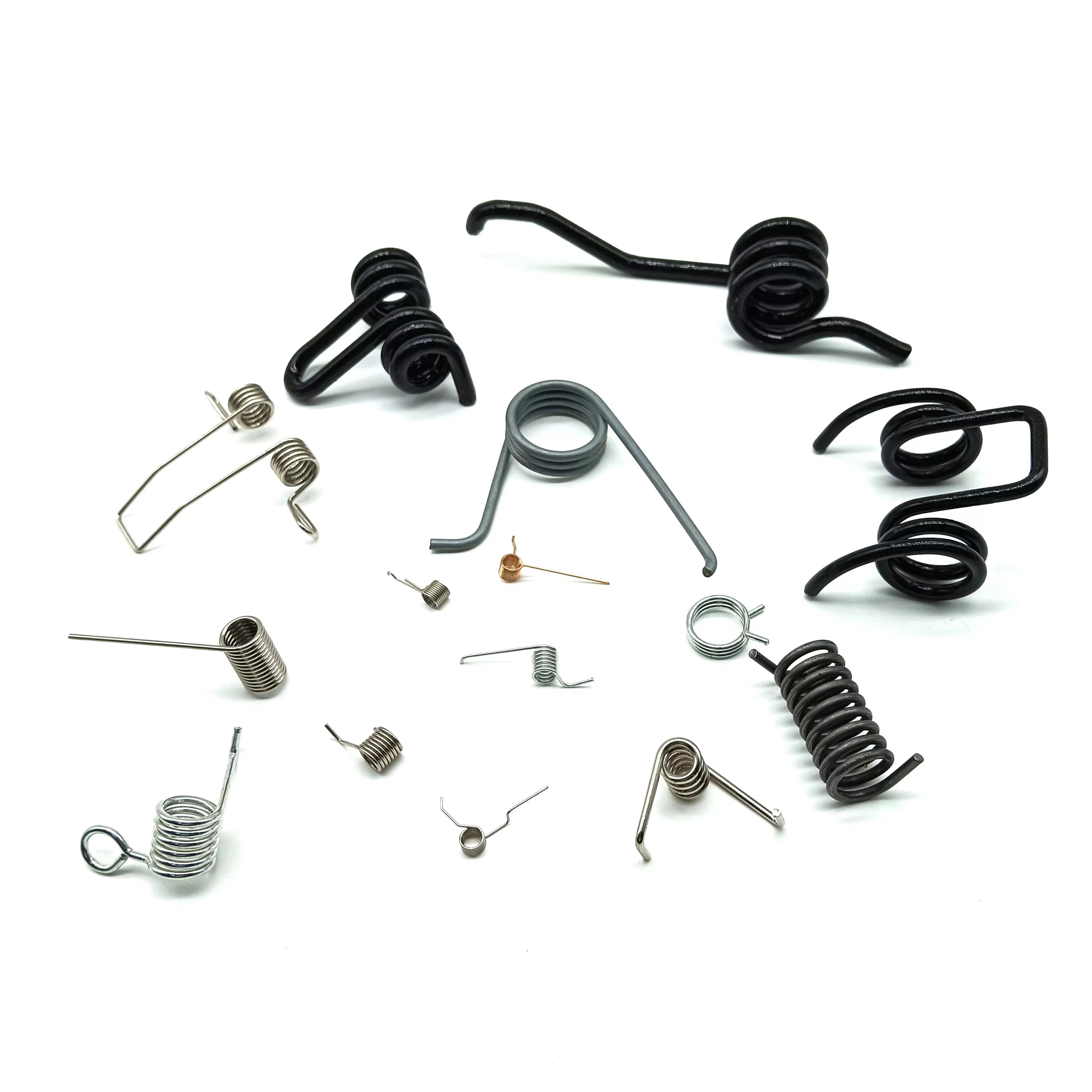 OEM Custom Different Stainless Steel 304 316 Latch Torsion Spring Mini Double Date Flat Spiral Coil Torsion Spring