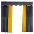 Curtain Supplier Wholesale Blackout Curtain Cheap Ready Made Faux Linen Curtain With Valance Drapes for Living Room