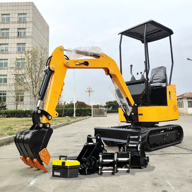 Free Shipping! EPA Farm Mini Excavators with Hyundai for  Engine Small 1.2 Ton Digger Machine at Prices