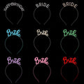 BRIDE Letter Word Crown Hairband Birthday Party Alloy Rhinestone Tiara Bridal Wedding Headband for Women Girls