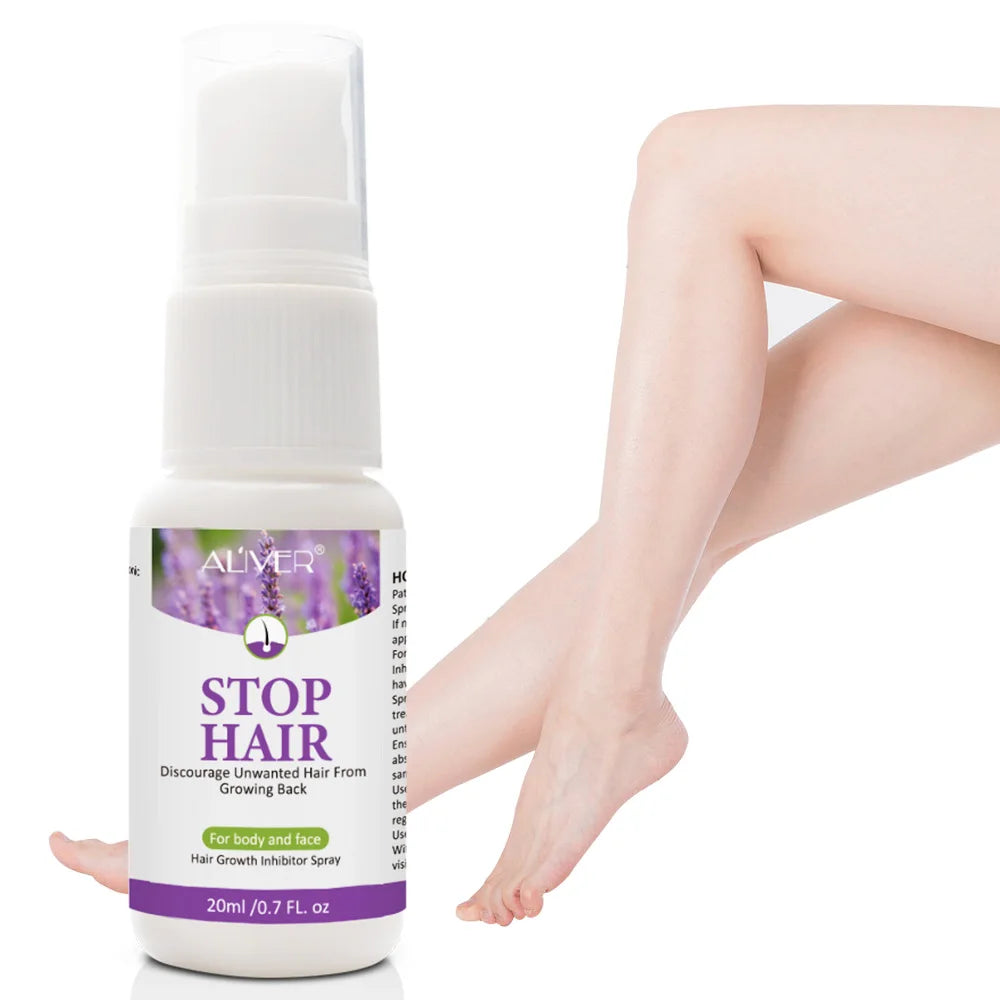 ALIVER Gentle Painless Persistent Inhibition Stop Bikini Intimate Legs Body Armpit Hair Growth Inhibitor Spray