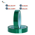 2- Green Color Kaptons PET Polyester Film With Silicone Glue Self Adhesive Epoxy Resin Powder Coating Anodizing Masking Tape