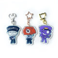 Wholesale Customized Double Sided Personalized Clear Logo Epoxy Acrylic Charm Anime Holographic Acrylic Keychain