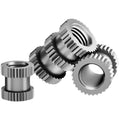 GB809 Heat Set 316 Stainless Steel Threaded Inserts with Knurled Body Fastening Nuts for 3D Printed Plastic Parts