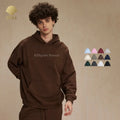 CNSHELL 430gsm Fleece INS High Street Oversized Pure Color Casual Pullover Hooded Unisex New Fashion Hoodie