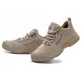 Steel Toe Safety Shoes Impact Puncture Resistant Pigskin Oxford Cloth Upper for Construction Industrial Work with Kevlar Midsole