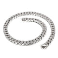 Custom Charm Necklace Man Jewelry Rhinestone Diamond Man Necklace Stainless Steel Link Chain Necklace