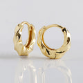 Minimalist Punk European Style 925 Sterling Silver Hoop Earrings Gold-Plated Women's Wedding Gift Accessories Trendy Jewelry