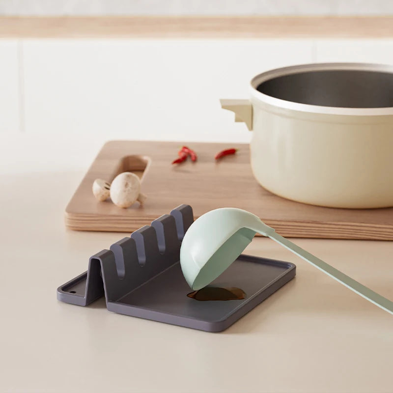 2024 Hot Sale Ceramic Spoon Rest  Factory Creative Silicone Spoon Rest Promotional Use Wood Spoon Rest