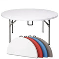 Folding Round Table Household Simple Dining Table Round Plastic Large Round Table for Garden Outdoor Restaurant