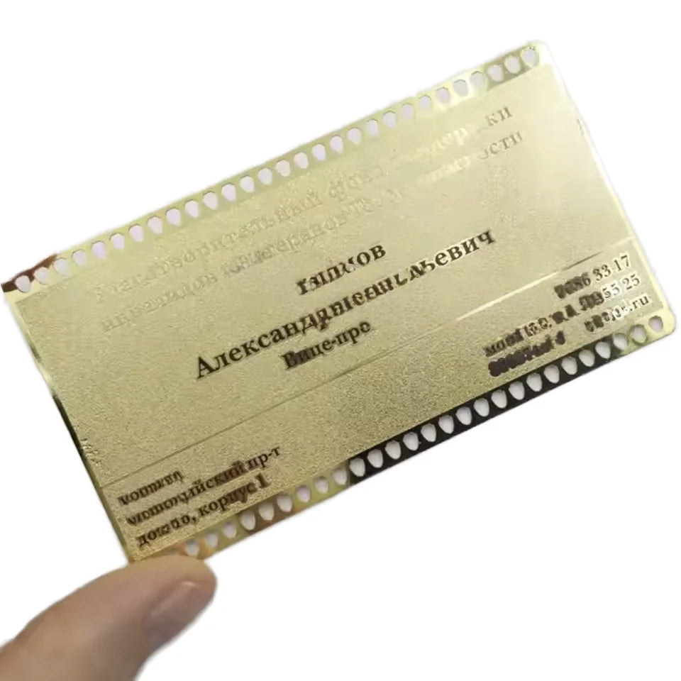 Customized Premium Die Cut Metal Credit Card Stainless Steel Vip Member Metal Business Cards for Laser Engraving