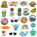 Summer Cute Cartoon Embroidery Applique Ocean Waves Sunglasses Sea Turtle Ice Cream Patches