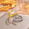 Wholesale Snake Stainless Steel Ring Gold Plated Animal Snake Adjustable Ring Jewelry Gifts for Men Women