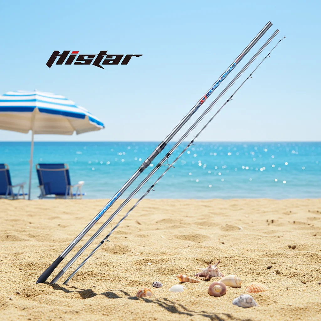 Histar Aurora 40Ton & 30Ton High Carbon Rock Beach Fishing for Redfish Snook Bass Pompano Flounder Surf Casting Fishing Rod