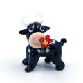 Miniature Small Lampworking Murano Glass Bull Cow Figurine